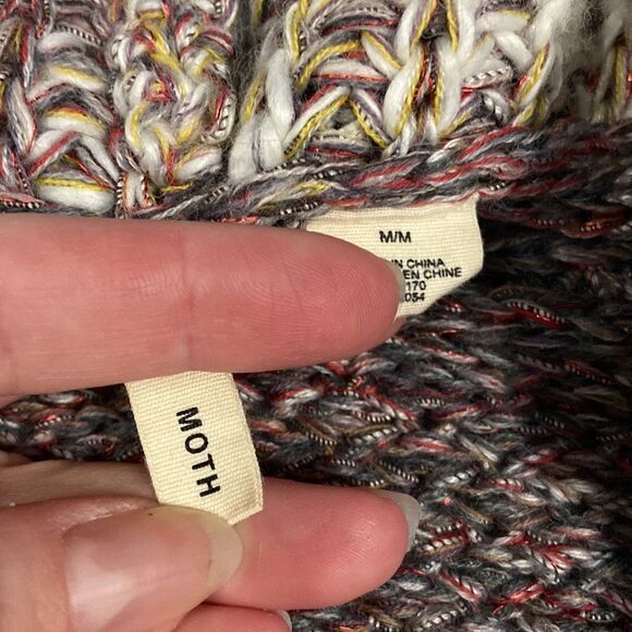 Anthropologie’s Moth Wool Blend Open Front Knit Cardigan size Medium - Picture 3 of 10